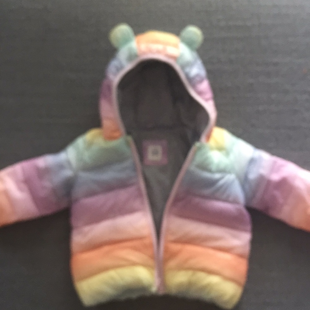 Baby Gap Rainbow Striped Puffer